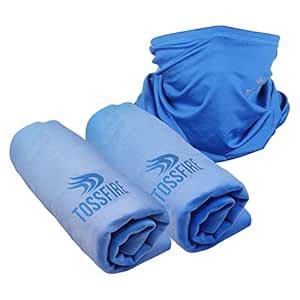 2 Pack Cooling Towels and Cool Neck Gaiter Face Cover Breathable Cold ...