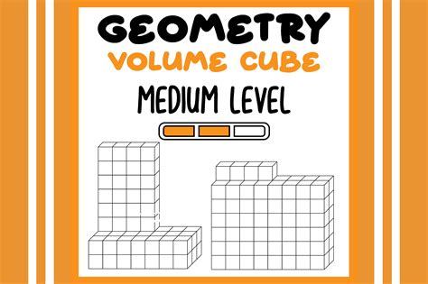 Geometry Volume Unit Cube (Medium Level) Graphic by Designood · Creative Fabrica