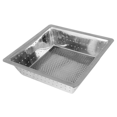 Stainless Steel Floor Sink Basket 10" x 10" x 3" - Drain-Net Technologies