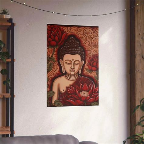 Wall Art of Buddha with Lotus – Zenartbliss