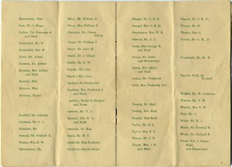 Titanic Passenger List Booklet - Titanic Survivor - Online Exhibits ...