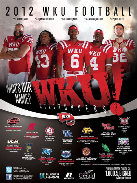 WKU Football Poster | Football poster, Football, Kentucky
