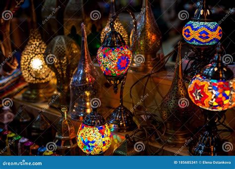 Moroccan Lanterns in the Store Stock Image - Image of glass, decoration ...