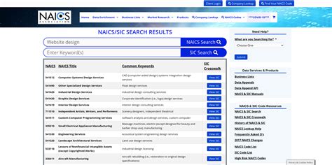 NAICS Code Search Tool 的图像结果