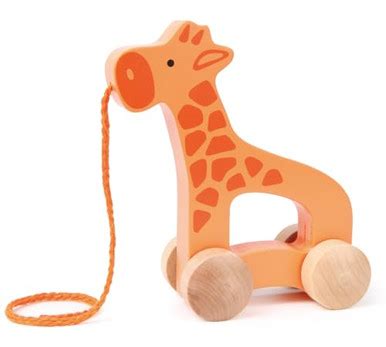 Hape Giraffe Wooden Push And Pull Toddler Toy, L: 5.3, W: 2.4, H: 5.9 ...