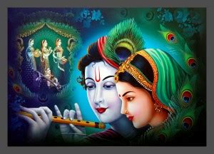 IVOKE Radha Krishna Painting Religious Frame Price in India - Buy IVOKE ...