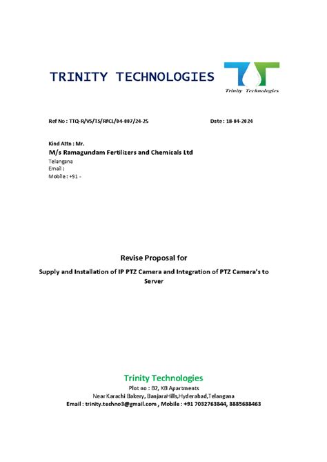 04-007 Revise Quotation for IP PTZ Camera and Bullet-25x - RFCL ...