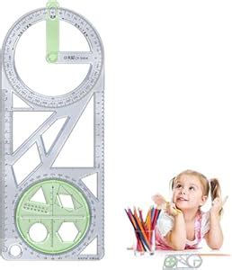 SAMVARDHAN Multifunctional Geometry Drawing Ruler for Creative Maths ...