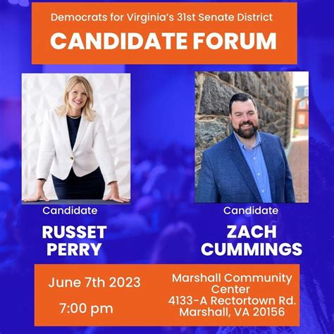 Candidate Forum: Democrate Senate Race District 31, Marshall Community ...