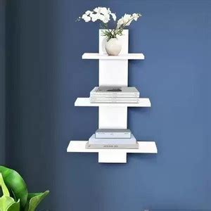 Woodenstories wooden floating tree shape wall shelf for book Shelf MDF ...