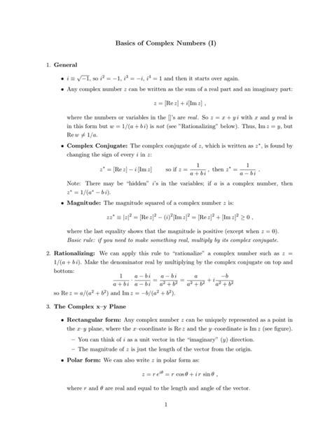 Image result for Basics of Complex Numbers
