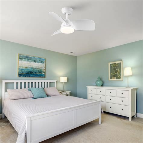 Yardreeze 28-in White with Abs Blades LED Indoor/Outdoor Downrod or ...