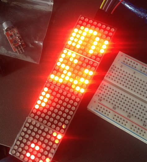 Basic Display On Arduino with 8X32 LED Matrix 的图像结果