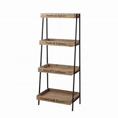 scaffale legno scaffale nero in metallo e legno l 52 cm primeurs scaffale legno scaffale nero in metallo e legno l 52 cm primeurs