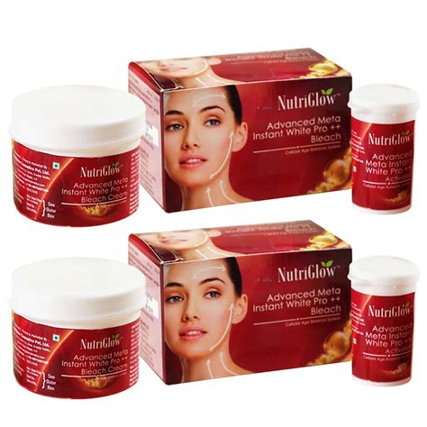 Buy NUTRIGLOW NATURAL'S SET OF 3 WINE FACIAL KIT (60GM) BLEACH (43GM ...