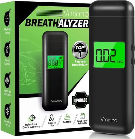 Amazon.co.jp: Vminno Breathalyzer, Professional-Grade Accuracy ...