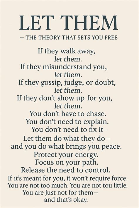 The Let Them Theory | Life lesson quotes, Note to self quotes, Wise quotes