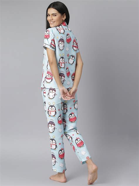 Women's Penguin Digital Print Night Suit Set – Stylestone