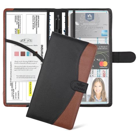 STHIRA® Car Document Holder with Secure Closure, Durable Auto Truck ...