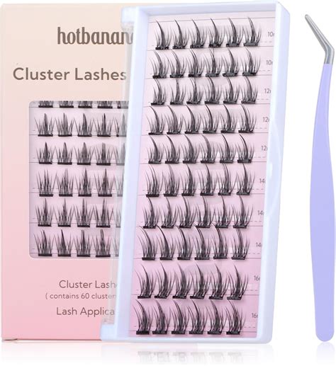 Amazon.com: Self Adhesive Cluster Lashes Natural No Glue Individual ...