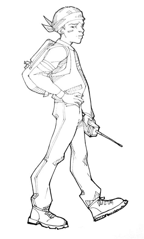 Lucas Sinclair Stranger Things coloring page - Download, Print or Color ...