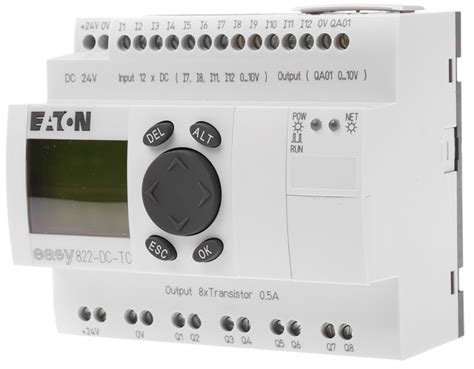 EASY822-DC-TC Eaton | Eaton easy Logic Module, 24 V dc Transistor, 12 x ...