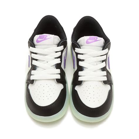 JORDAN BRAND JORDAN 1 RETRO LOW OG (TD)BLACK/BLACK RASPBERRY-VOLT TINT ...