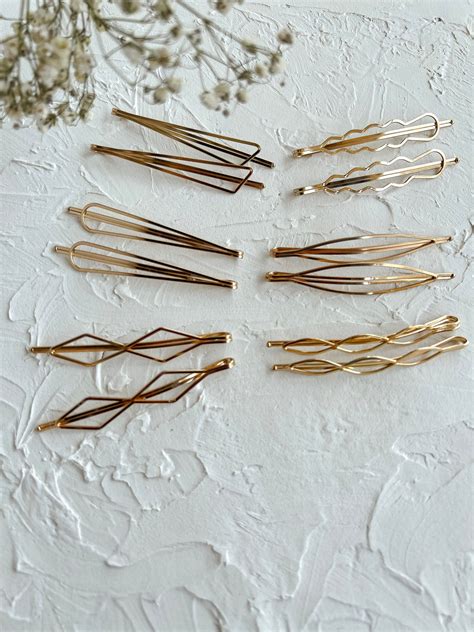 Kai gold hair clip gold barrette simple gold hair clip minimalist hair ...