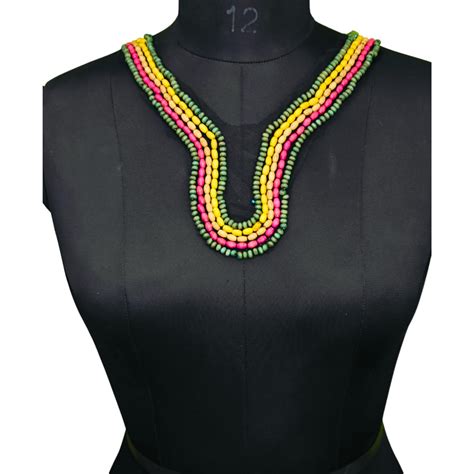 Ani Accessories Wooden Beaded Neckline Multicolour Egyption Handmade ...