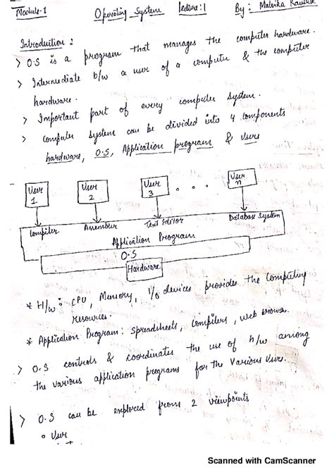 OS Notes: Comprehensive Handwritten Guide for Operating Systems - Studocu