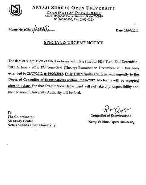 NSOU - Examinations - Examination Notices - Bachelor Degree Programme ...