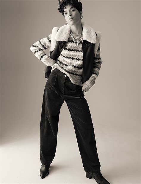 Buy Striped Sparkly Crew Neck Jumper at Marks & Spencer