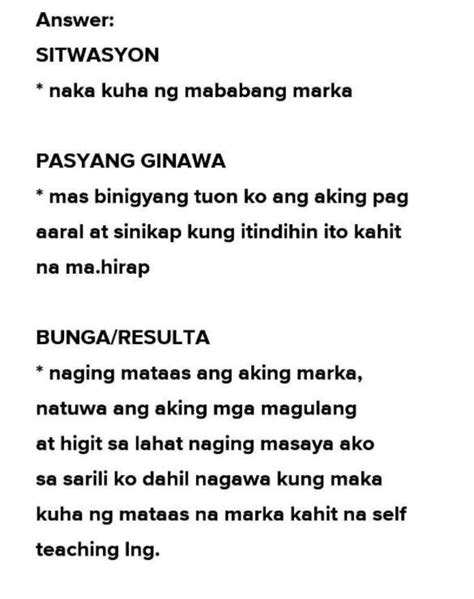 gunitain ang isang sitwasyon kung saan nagpasya ka sa pagitan ng ...