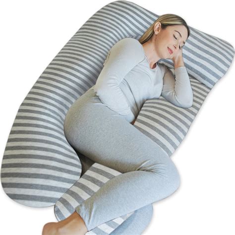 Pharmedoc Pregnancy Pillows, U-Shape Full Body Pillow -Removable Jersey ...