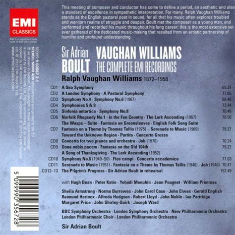 Adrian Boult - Ralph Vaughan Williams: The Complete EMI Recordings ...