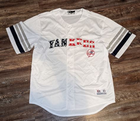 True Fan New York Yankees American Flag Jersey white … - Gem