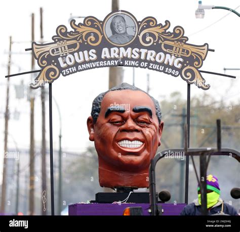 New Orleans, USA. 13th Feb, 2024. A float commemorating the 75th ...
