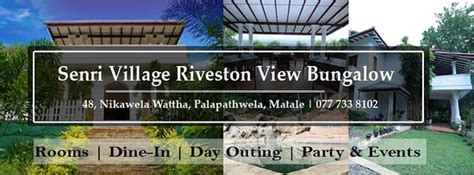 SENRI VILLAGE RIVESTON VIEW BUNGALOW - MATALE - Lodge Reviews & Photos ...