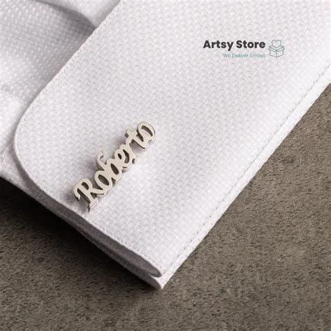 Shyn Jewels Silver Personalized Name Cufflinks For Men Price in India ...