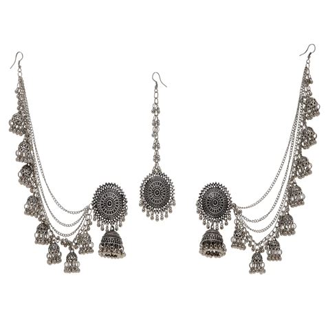 Shining Diva Fashion Latest Stylish Oxidised Maang Tikka Bahubali ...