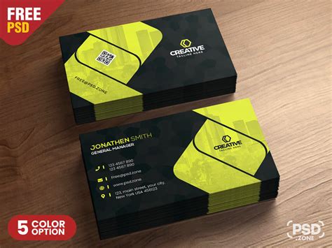 Business Card Design PSD 的图像结果