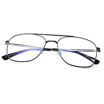 Buy Peter Jones Black Square Unisex Metal Blue Light Blocking Computer ...