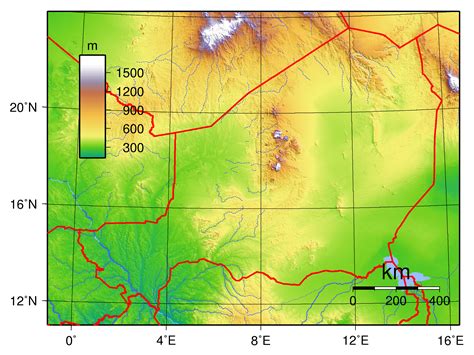 Large physical map of Niger | Niger | Africa | Mapsland | Maps of the World