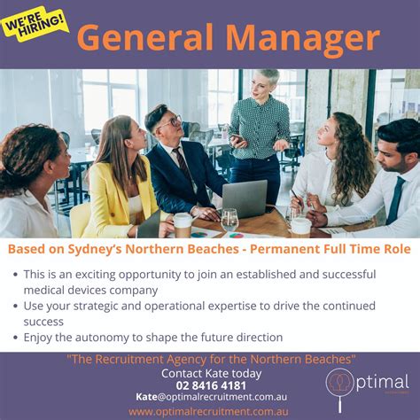 Optimal Recruitment Australia on LinkedIn: Job: GENERAL MANAGER Location: Northern Beaches of ...