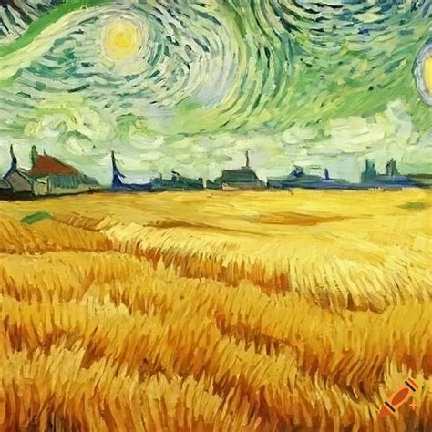Wheatfield with Crows by Vincent van Gogh on Craiyon