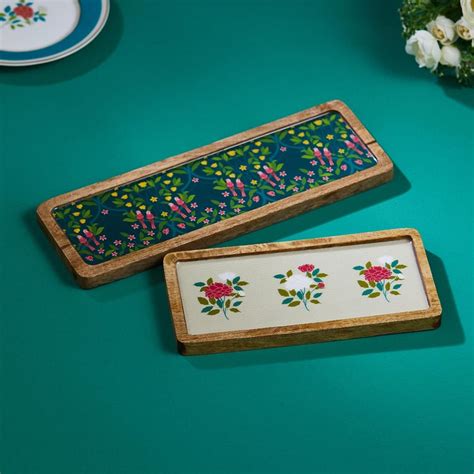 Buy Corsica Bela Set of 2 Wood Serving Platters from Corsica by Home ...