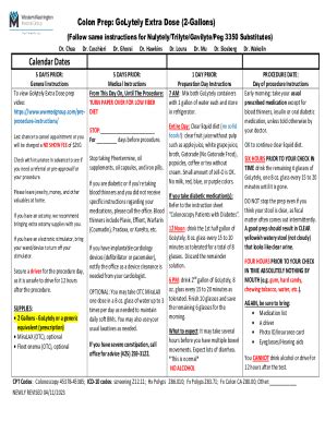 Fillable Online 4-Liter Colonoscopy Bowel Preparation Instructions Fax ...