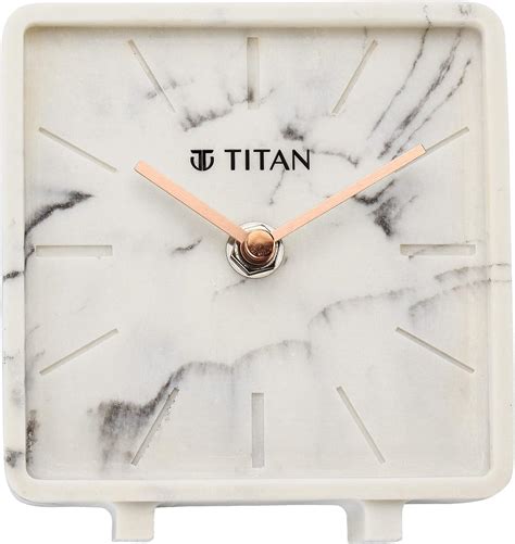 Titan Contemporary Marble Texture Table Clock : Amazon.in: Home & Kitchen