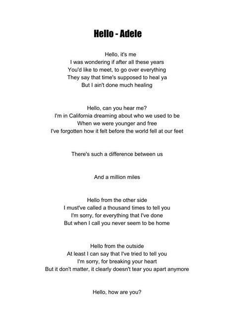 Hello-Adele (Lyrics) by Andrea - Flipsnack