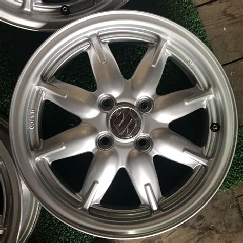 SUZUKI ENKEI 純正 15インチ 15×4.5JJ OFF;+45 PCD;100-4H ハブ径;約54mm 少し傷あり 4本(純正 ...